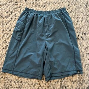 Prana Breathe Green Large Running Shorts